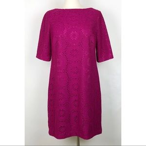 Adrianna Papell Pink Lace Overlay Sheath Dress